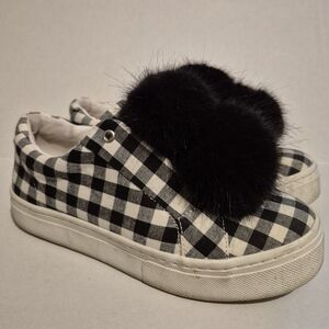 Sam Edelman plaid pom pom sneakers
